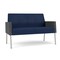 Lesro Mystic Lounge Reception Loveseat, Silver, MD Ink Back, MD Ink Seat, RS Echo Arm Panels ML1501 - alternate 1
